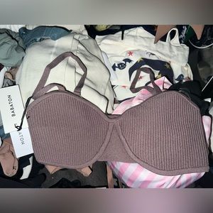 Babaton sculpt knit bra top NWT